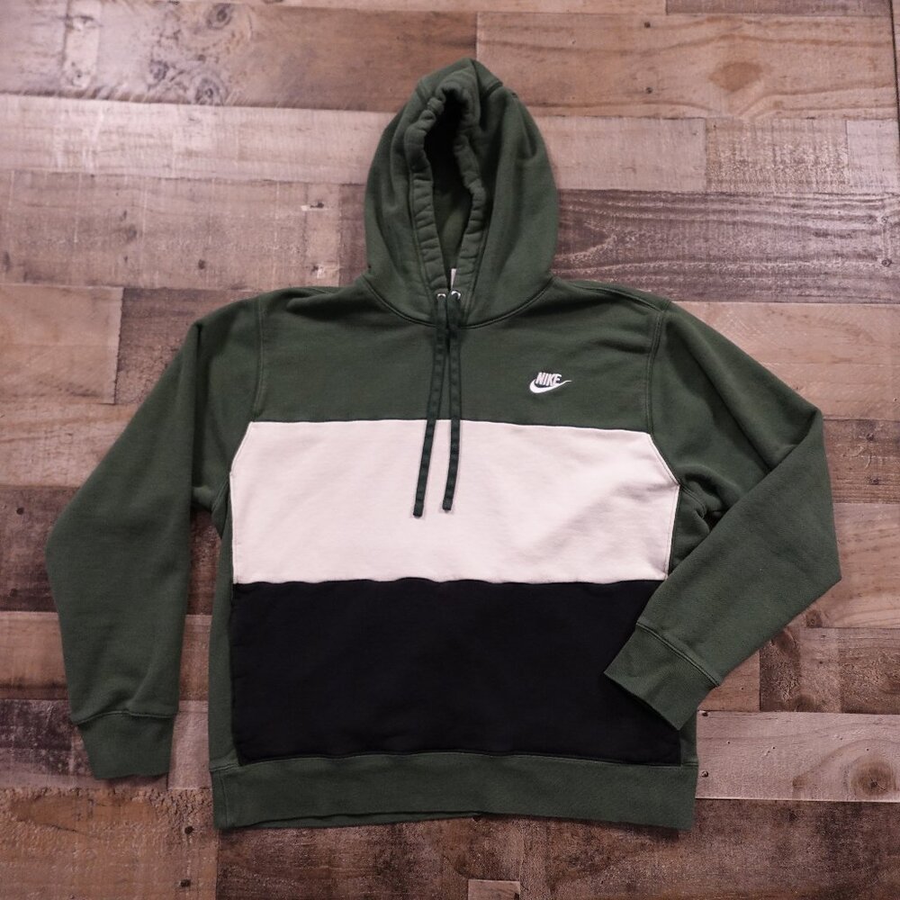 Nike Colorblock Pullover Hoodie Men’s Large Green Black White